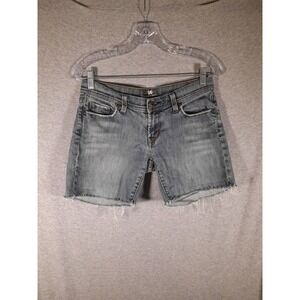 New York & Company Denim Shorts Frayed Hem Casual‎ Blue Jean Shorts Size 2